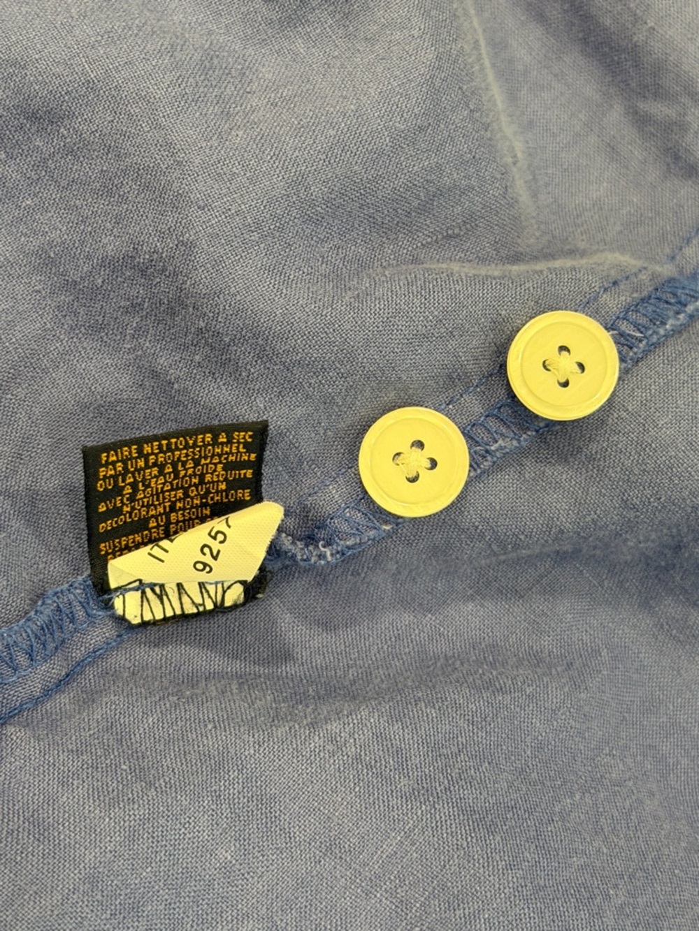 Vintage Eddie Bauer XXL linen blend Blue button maxi dress pockets 90s teacher - Picture 12 of 12